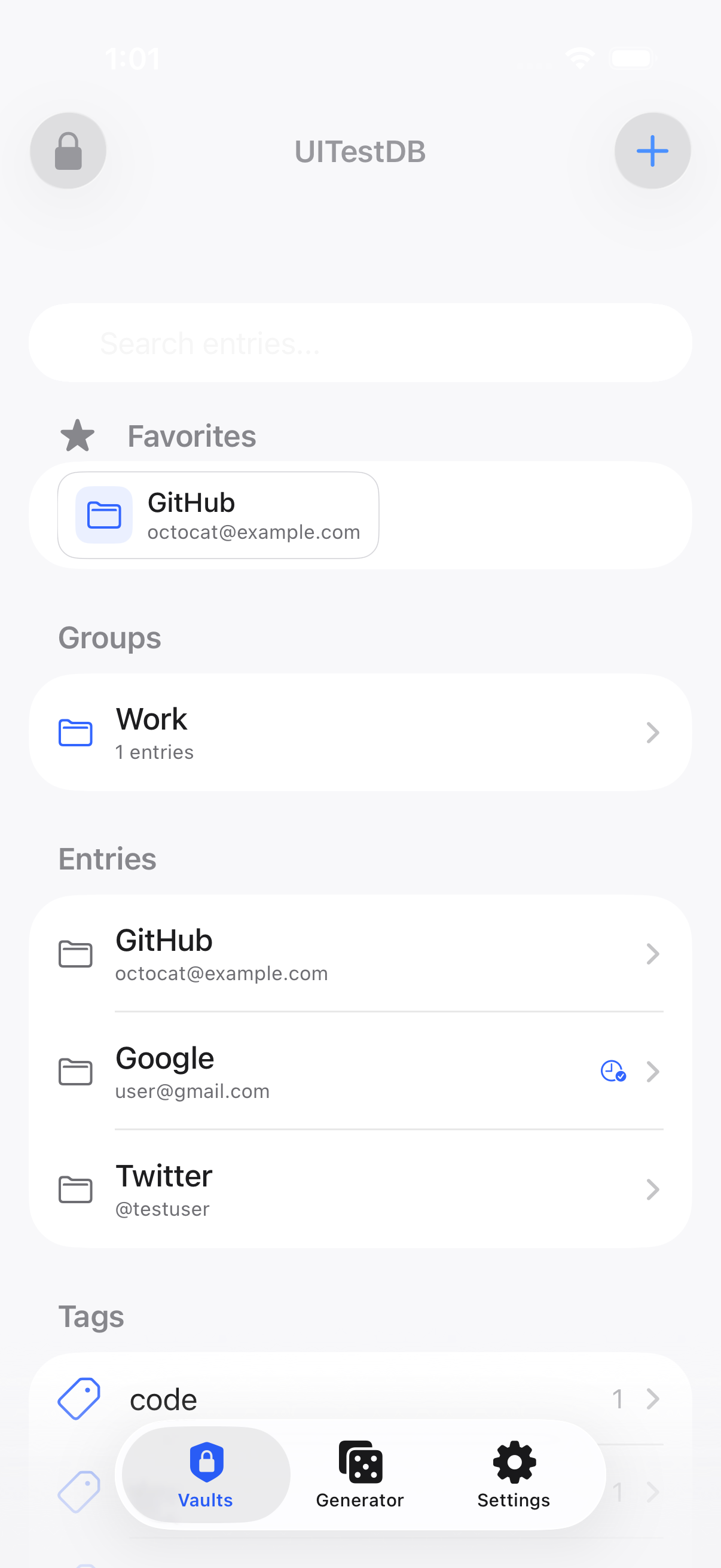 Vault browser