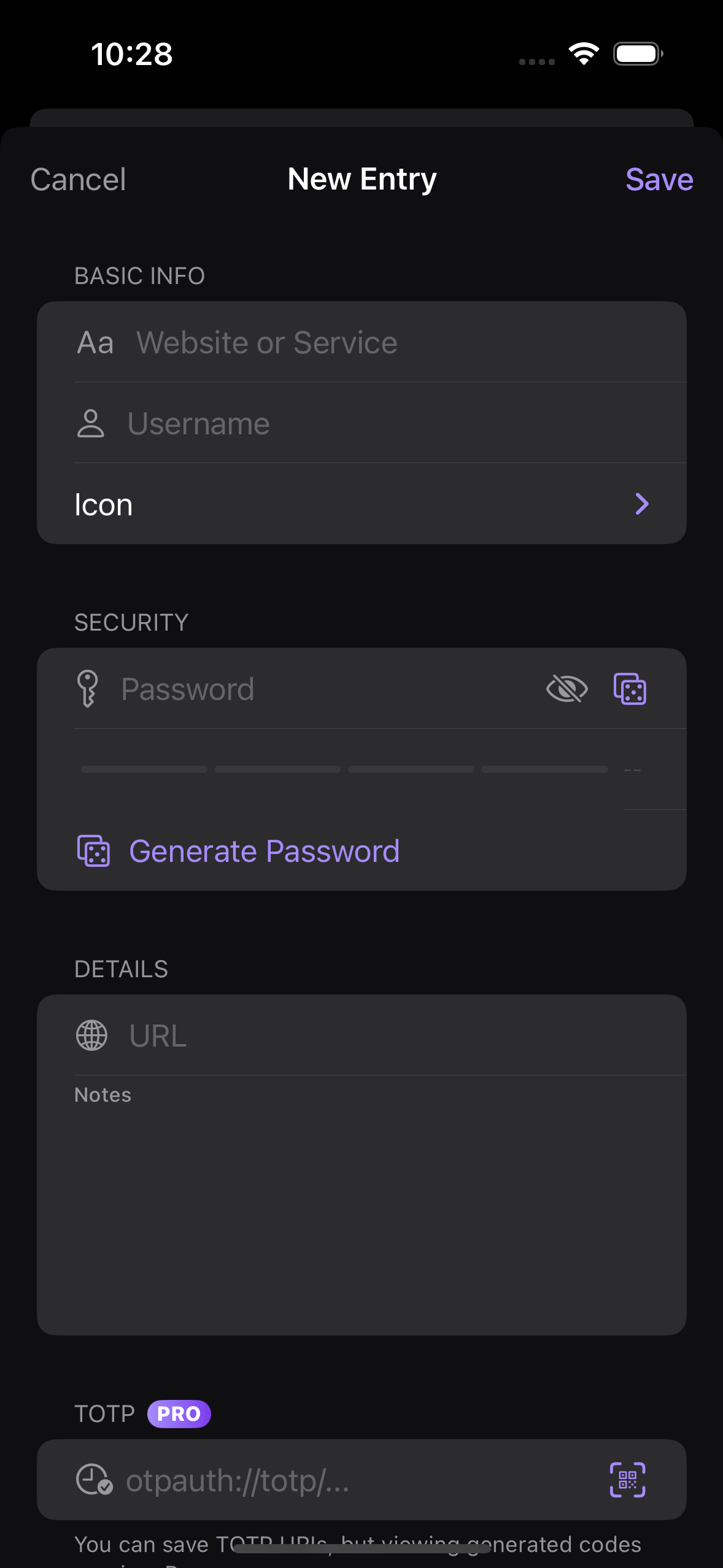 Entry editor in Kakuremi