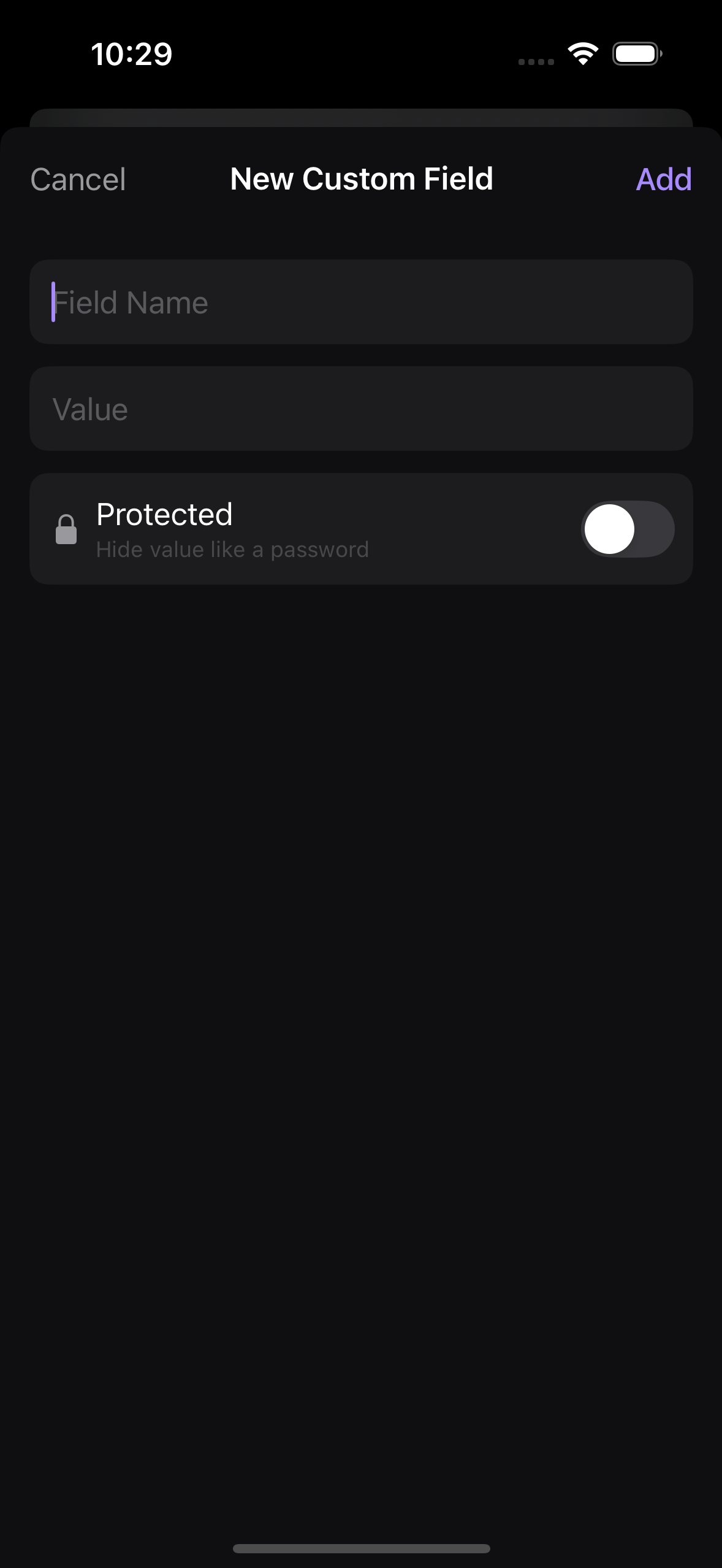 Adding a custom field to an entry